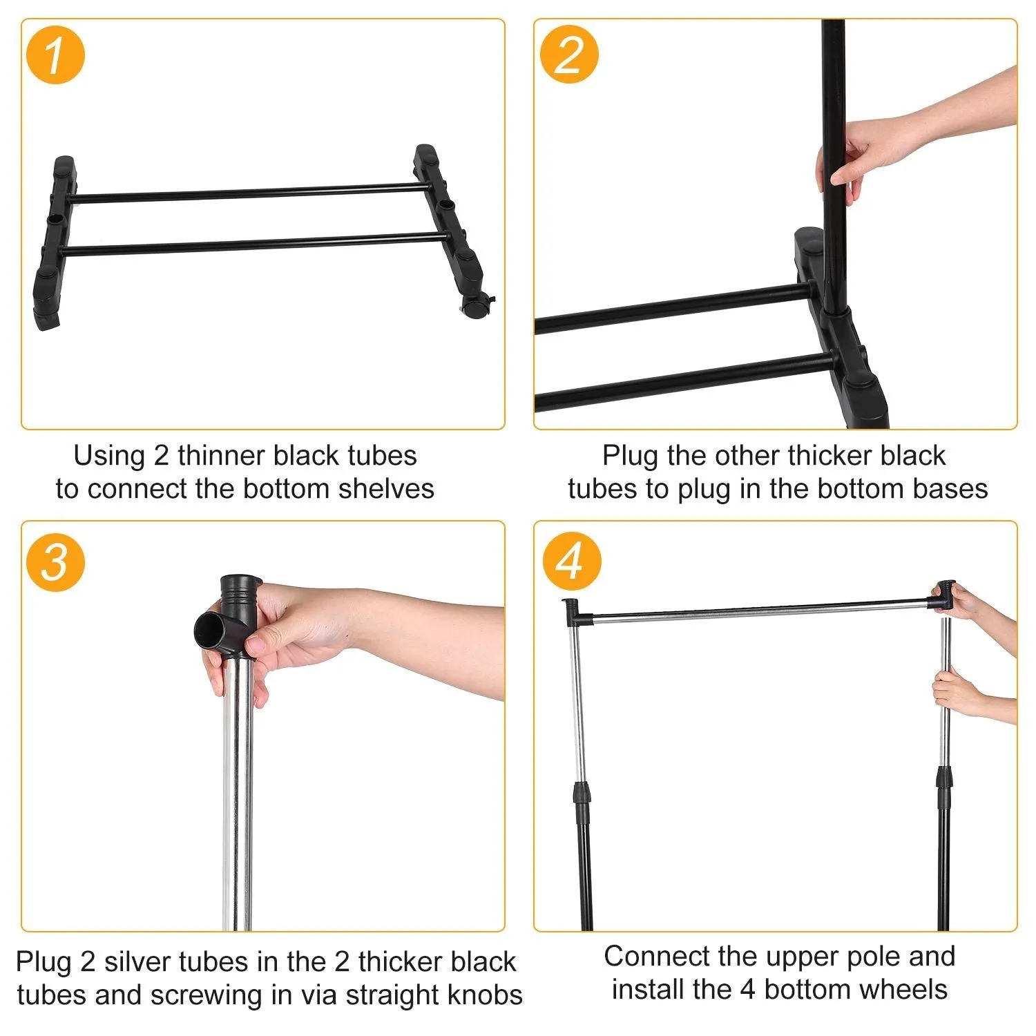 15 kg./33 lbs. Height Adjustable Garment Racks