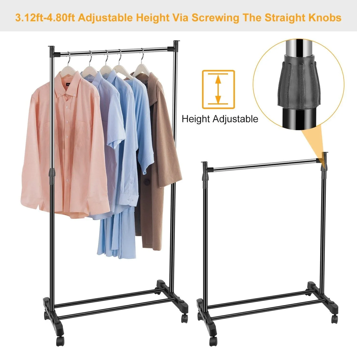 15 kg./33 lbs. Height Adjustable Garment Racks