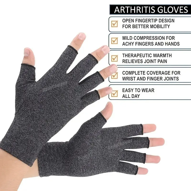 2-Pairs: Rheumatoid Arthritis Magnetic Compression Gloves