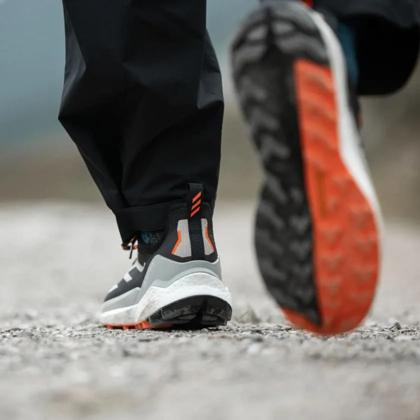 Adidas Men's Terrex Free Hiker 2.0 Low Gore-Tex in Wonder Beige Core Black Semi Impact orange