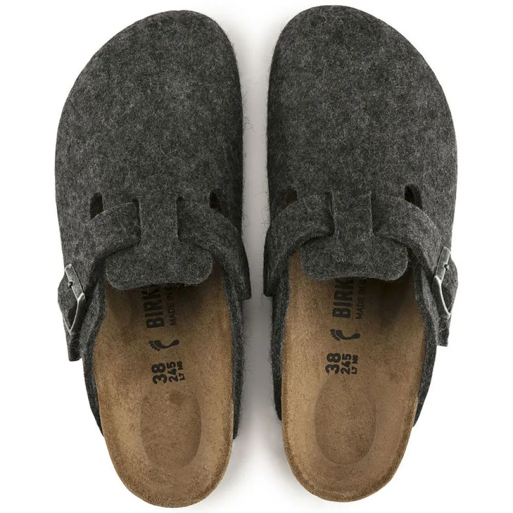 Birkenstock Boston Wool Felt in Anthracite