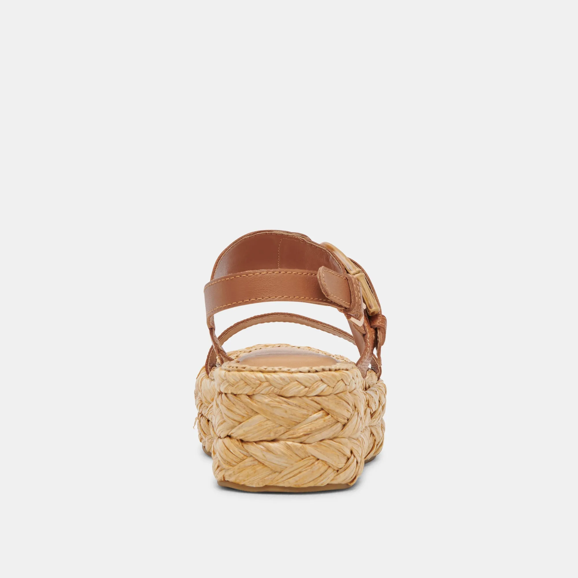 CHERA SANDALS TAN EMBOSSED LEATHER