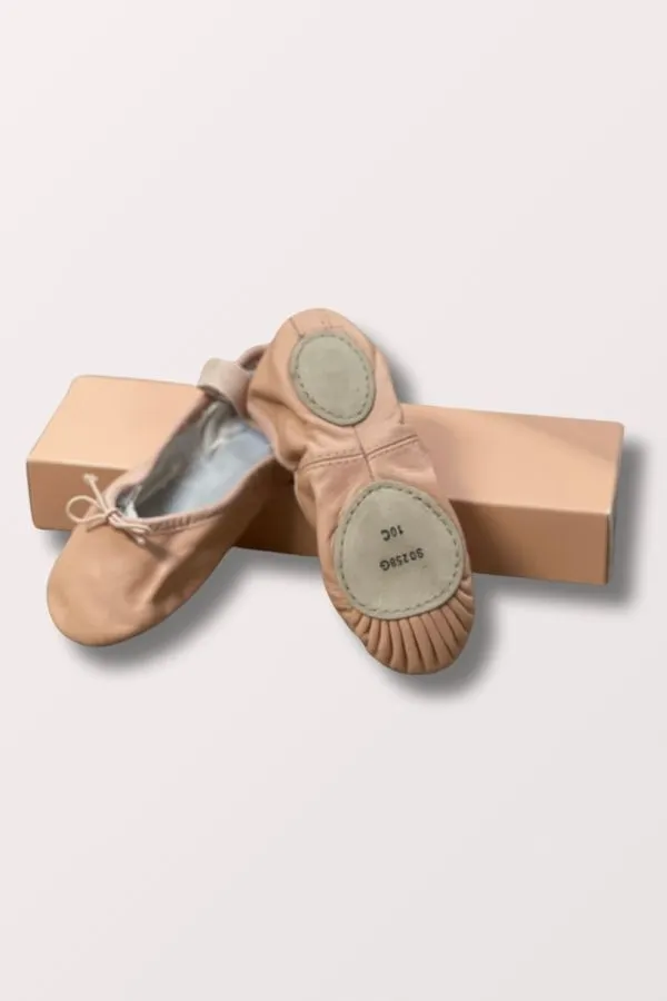 Children's Dansoft ll Split Sole Leather Ballet Shoes - Pink