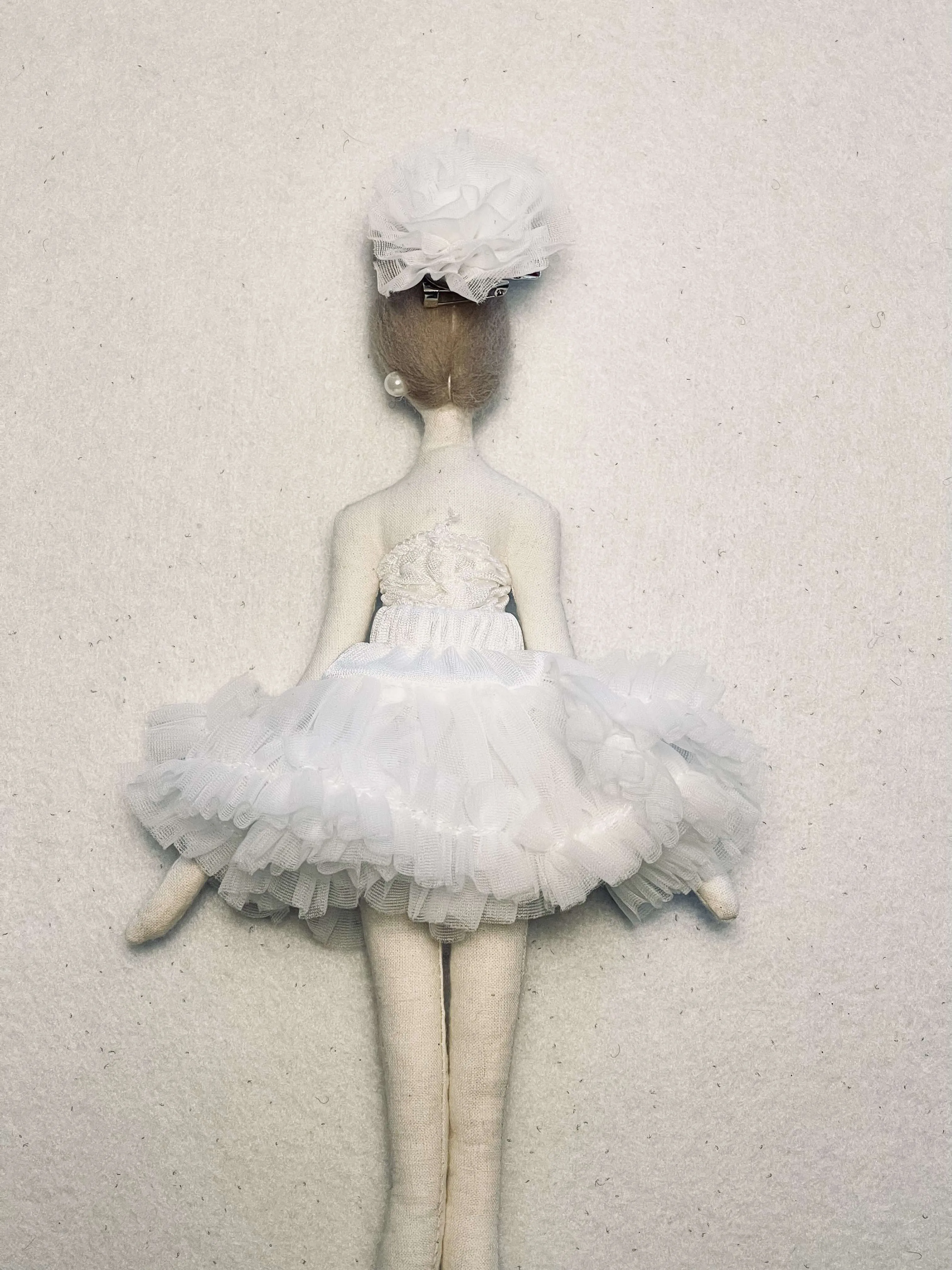 DOLLY FASHION BALLERINA RAG DOLL HIGH HAIR KNOT OFF-WHITE