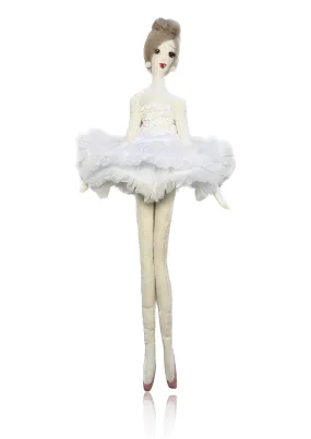 DOLLY FASHION BALLERINA RAG DOLL HIGH HAIR KNOT OFF-WHITE