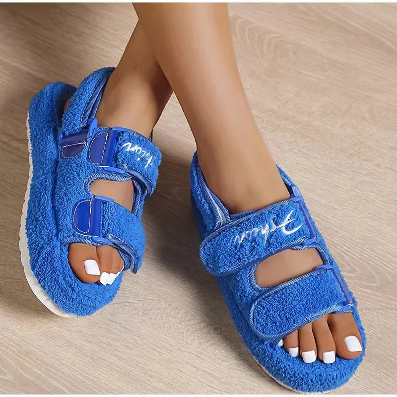 Fashion Platform Plush Sandals（HPSD230）