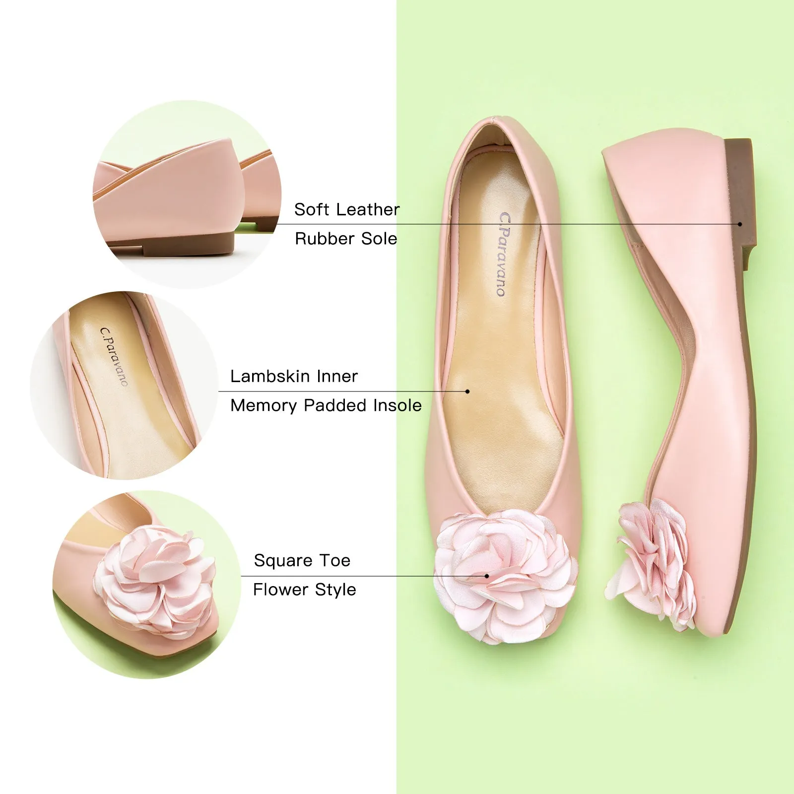 Flower Ballerina Flats (Eva)