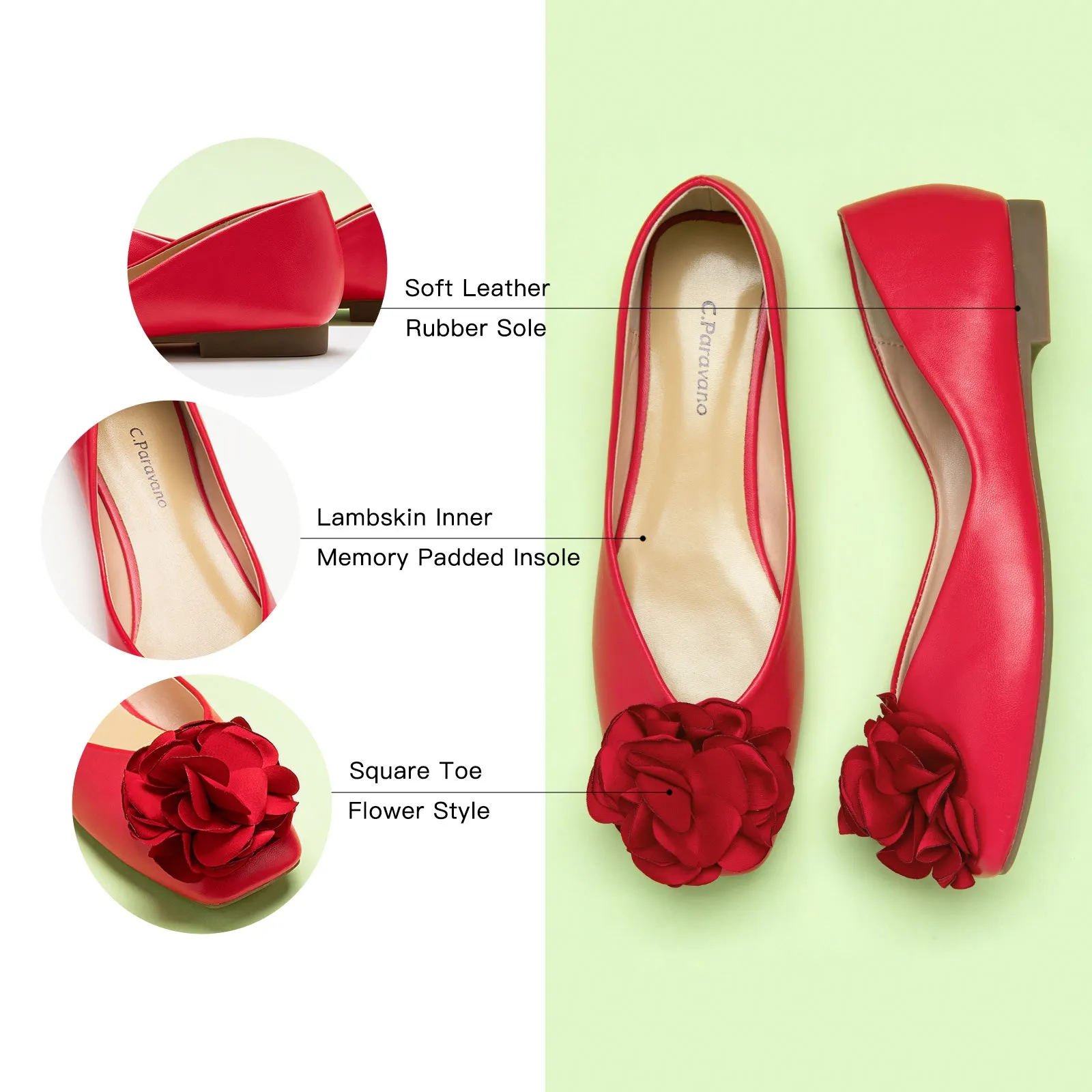 Flower Ballerina Flats (Eva)