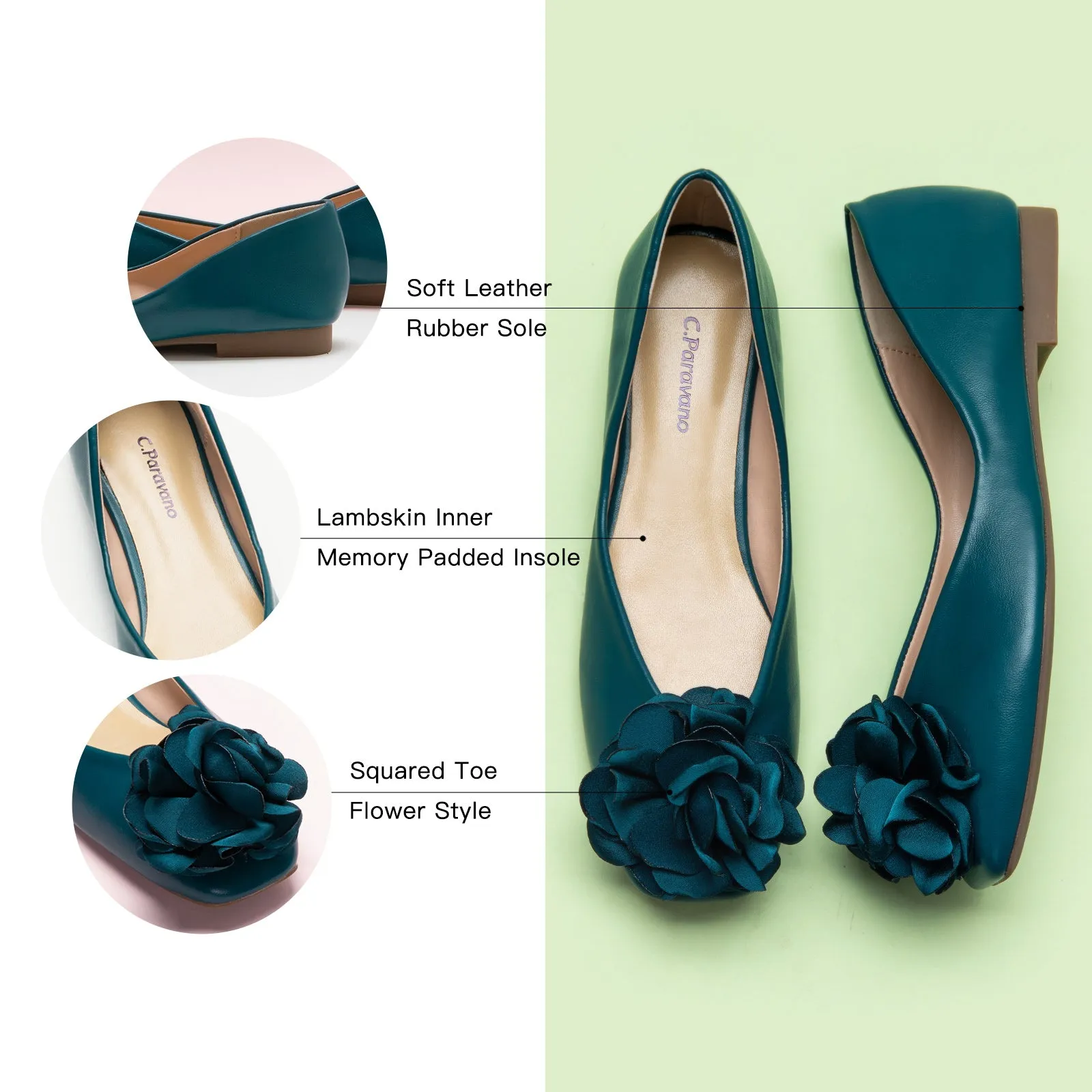 Flower Ballerina Flats (Eva)