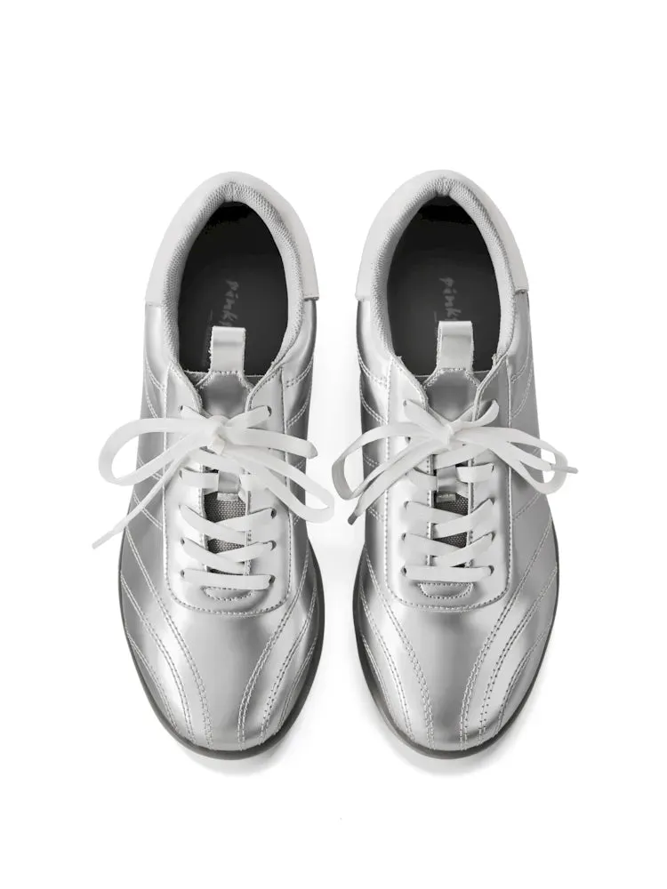 Metallic Silver Punk Sneakers【s0000006655】