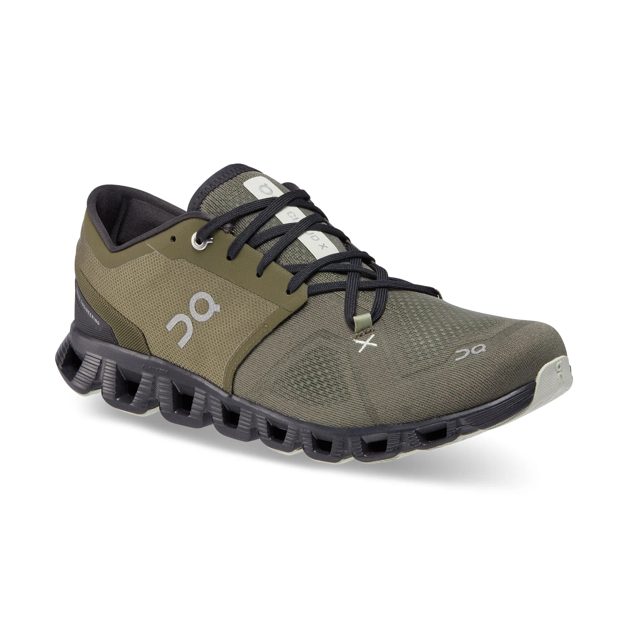 On Running Men's Cloud X 3 Training Road Shoe in Olive Reseda