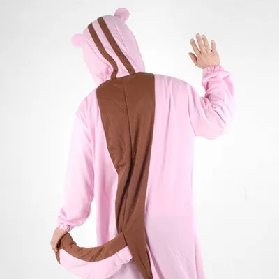 PITaPATs onesie animal jumpsuit costume - long sleeve pink Squirrel