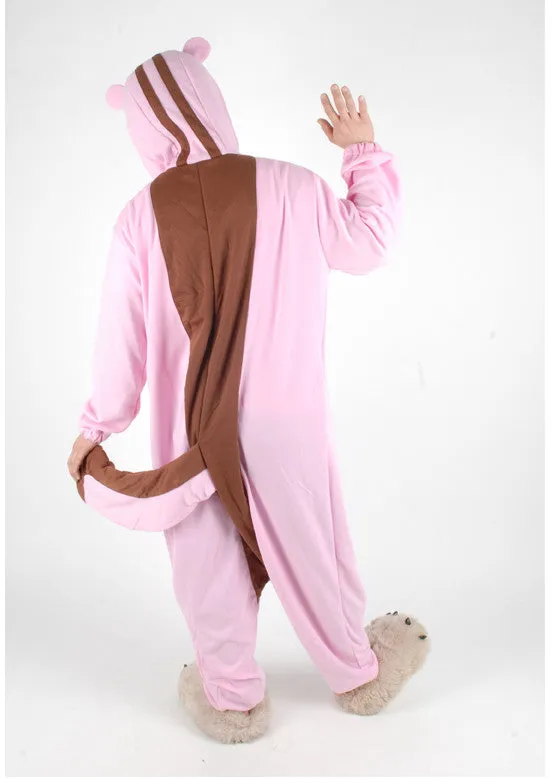 PITaPATs onesie animal jumpsuit costume - long sleeve pink Squirrel