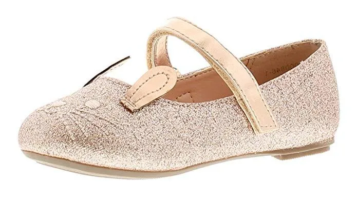 Princess Stardust Mousey Rose Gold Novelty Ballerina Party Shoes