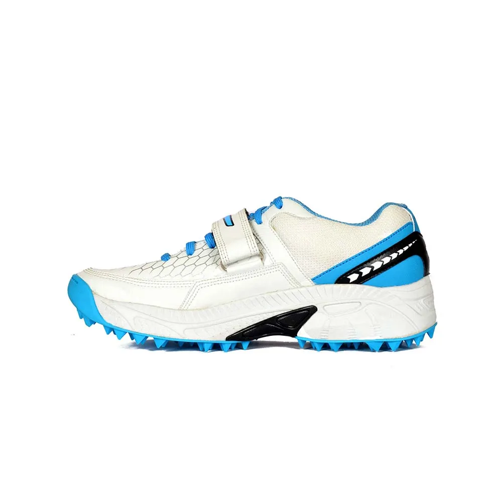 Sega Reach Cricket Shoes  (White/Sky Blue)