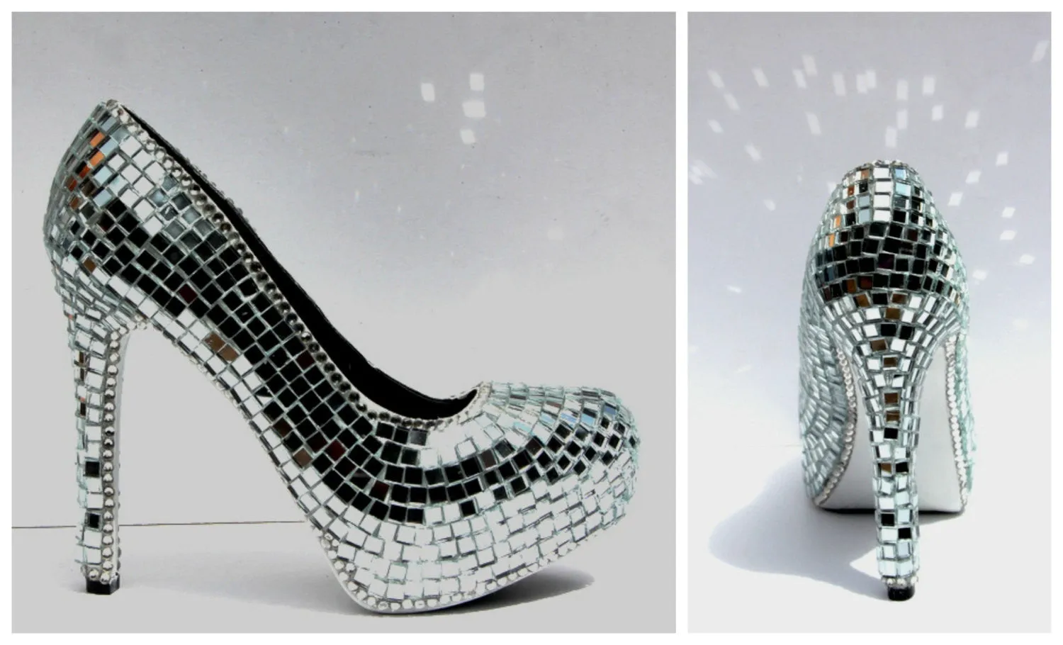 Shiny Disco Ball Mirror Ball Heels