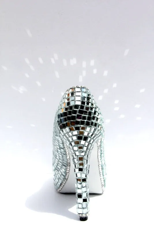 Shiny Disco Ball Mirror Ball Heels