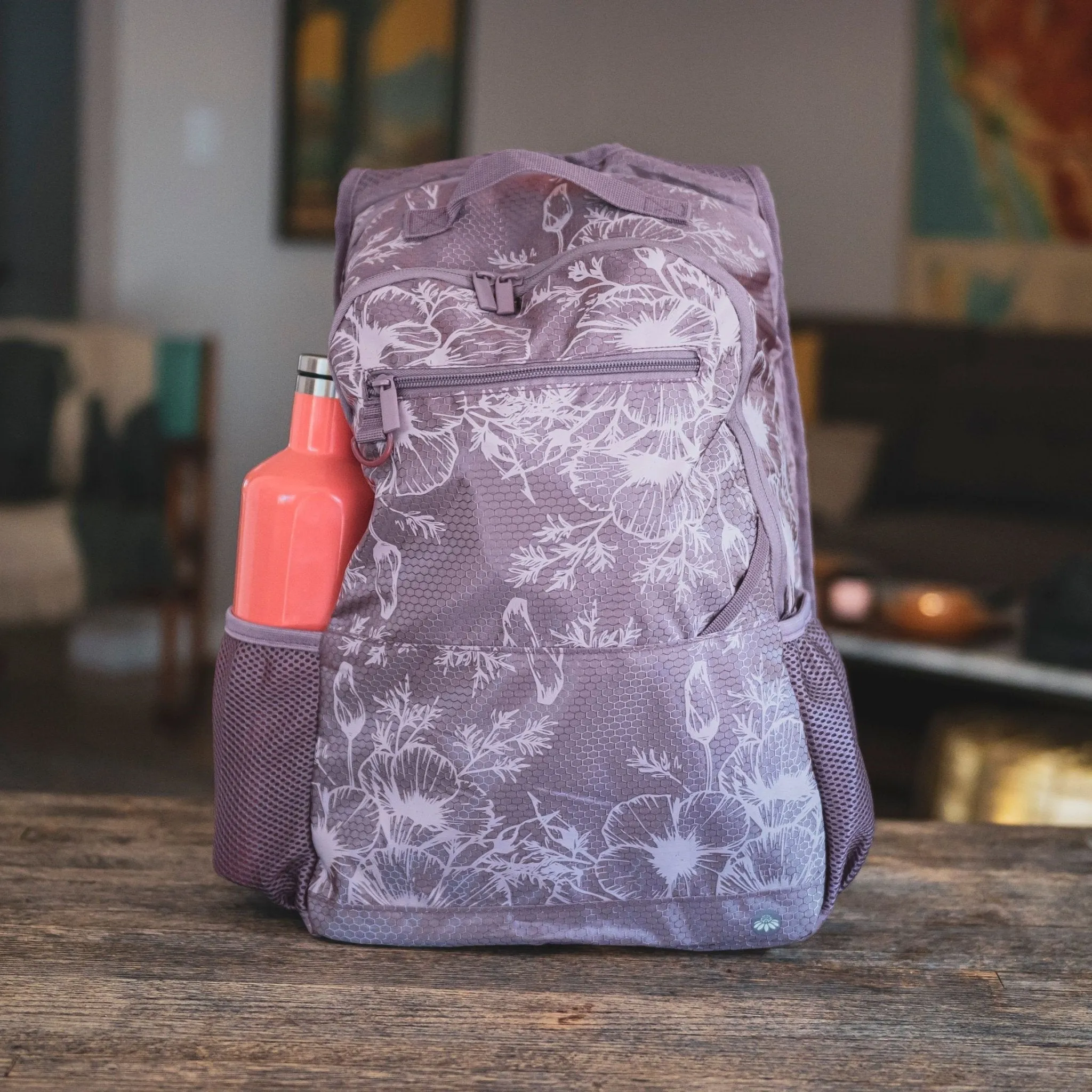 Signature Backpack - Pink Hibiscus