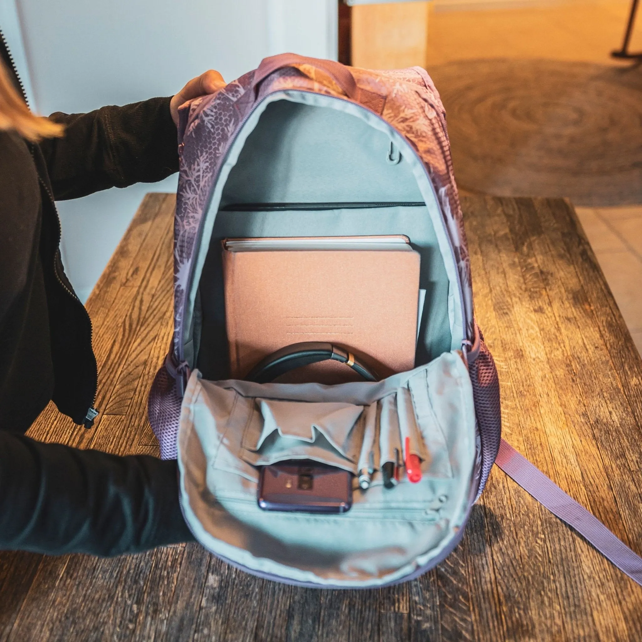 Signature Backpack - Pink Hibiscus